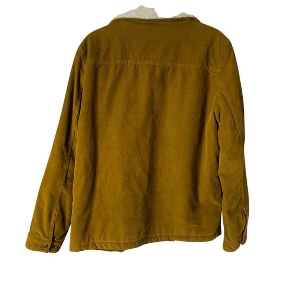 Vintage Levi Strauss & Co. Corduroy Sherpa Trucker Jacket Zip & Snap Up Brown M - Picture 5 of 12